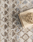 Emmy Washable Geometric Rug | Beige
