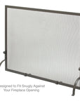 UniFlame Single Panel Olde World Iron Finish Screen