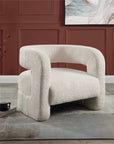 AC00233 - Accent Chair, White Teddy Sherpa - Yitua