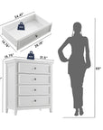 4 Chest White Wooden Dresser - From Where -