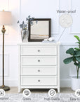 4 Chest White Wooden Dresser - From Where -