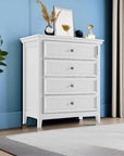 4 Chest White Wooden Dresser - From Where -