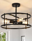 4 - Light Black Cage Ceiling Light - From Where -