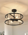 4 - Light Black Cage Ceiling Light - From Where -