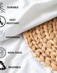 4 - Pack 7" Rattan Woven Placemats - From Where -