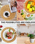 4 - Pack 7" Rattan Woven Placemats - From Where -