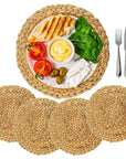 4 - Pack 7" Rattan Woven Placemats - From Where -