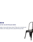 4 Pack Black - Antique Gold Metal Chair - From Where -
