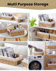 4 Pcs Wicker Water Hyacinth Baskets - From Where -
