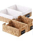 4 Pcs Wicker Water Hyacinth Baskets - From Where -