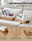4 Pcs Wicker Water Hyacinth Baskets - From Where -