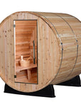 4 - Person Barrel Sauna in Rustic Cedar - From Where -