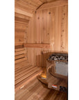 4 - Person Barrel Sauna in Rustic Cedar - From Where -