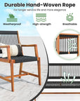 4 - Piece Acacia Patio Conversation Set - From Where -