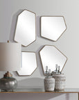 4 - Piece Metal Flat Wall Mirror Set - From Where -