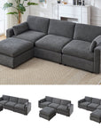 4 - Piece Modular Sectional With Ottoman - From Where -