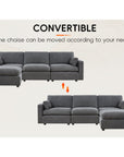 4 - Piece Modular Sectional With Ottoman - From Where -