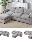 4 - Piece Modular Sectional With Ottoman - From Where -