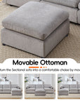 4 - Piece Modular Sectional With Ottoman - From Where -