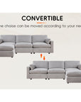 4 - Piece Modular Sectional With Ottoman - From Where -
