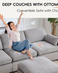 4 - Piece Modular Sectional With Ottoman - From Where -