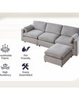 4 - Piece Modular Sectional With Ottoman - From Where -