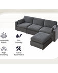 4 - Piece Modular Sectional With Ottoman - From Where -