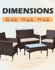 4 - Piece Outdoor Conversation Set - From Where -