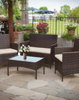 4 - Piece Outdoor Conversation Set - From Where -