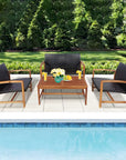 4 - Piece Outdoor Rattan Furniture Set - From Where -
