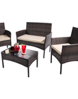 4 Pieces Patio Furniture Set - From Where -