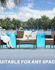 4 Pieces Patio Furniture Set - From Where -
