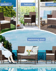 4 Pieces Patio Furniture Set - From Where -