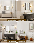 40x28" Black Metal Framed Bathroom Mirror - From Where -