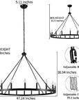 Wagon Wheel Chandelier