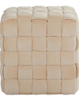 16" Braided Square Ottoman Pout