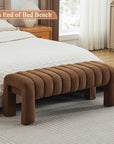 43" Modern Boucle Bench - From Where -