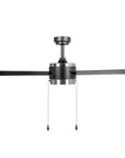44" Indoor Matte Black Ceiling Fan