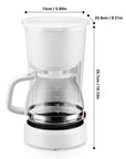 Mainstays 5-Cup Coffee Maker White