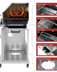 5 - Burner Gas Grill with Side Burner - From Where -