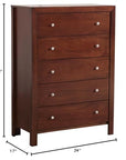5 Drawer Chest in Cherry - From Where -