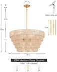 5 - Light Dimmable Tiered Chandelier - From Where -
