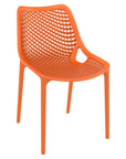 5 - Piece White and Orange Outdoor Patio Dining Set - From Where -