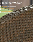 5 - Pieces Outdoor Wicker Furniture Set - From Where -