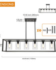 6-Light Industrial Kitchen Chandeliers