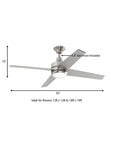 52 in. LED Indoor Ceiling Fan - From Where -