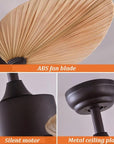 52" Palm Ceiling Fan Light - From Where -