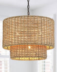 4-Light Bohemian Rattan Chandelier