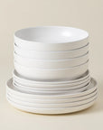 Pacifica 12-Piece Dinnerware Set with Soup/Pasta Bowl