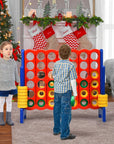 Costway Jumbo 4-to-Score 4 in A Row Giant Game Set Kids Adults Family Fun Red+Blue